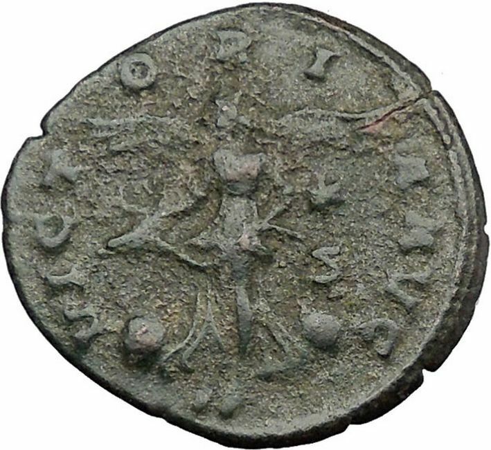 AURELIAN 270AD RARE Ancient Roman Coin Victory Nike flying i32986