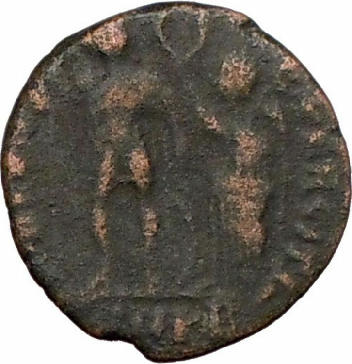 HONORIUS crowned by VICTORY Arcadius brother 395AD Ancient Roman Coin i25633