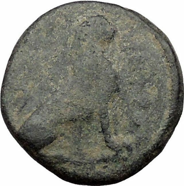 Laodikeia in Phrygia 200BC Authentic Ancient Greek Coin Goddess Lion i32745