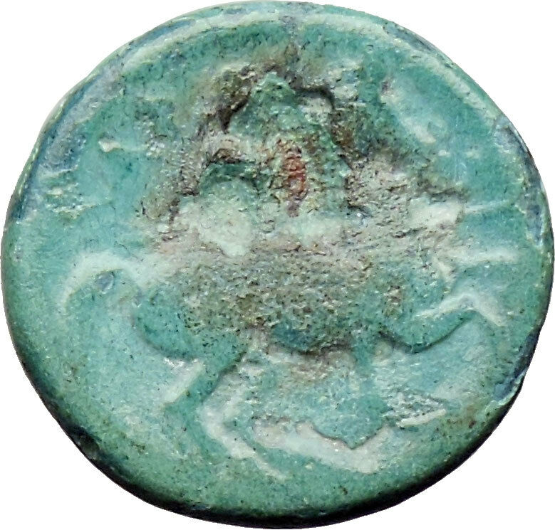 Larissa in Thessaly 350BC Ancient Greek Coin Nymph facing Horse Rare i30353