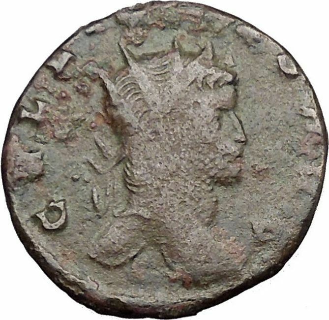 GALLIENUS son of Valerian I Ancient Roman Coin Antelope i32766