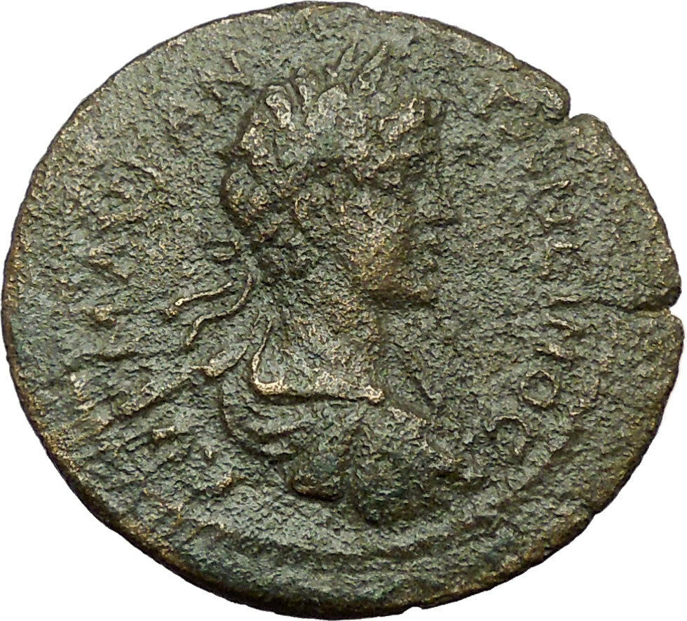 CARACALLA 198AD Thessalonica in Macedonia Nike Victory Ancient Roman Coin i34377