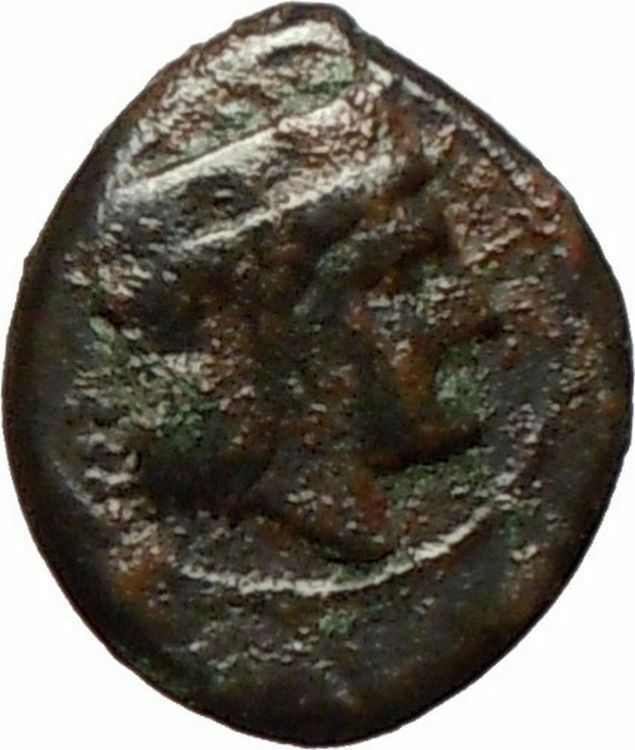 THERMAI in SICILY 407BC HERA & HERCULES Rare Ancient Greek Coin i24877