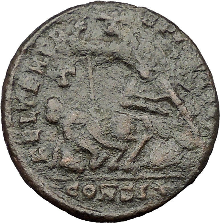 CONSTANTIUS II Constantine the Great son Big Ancient Roman Coin Horse man i32464