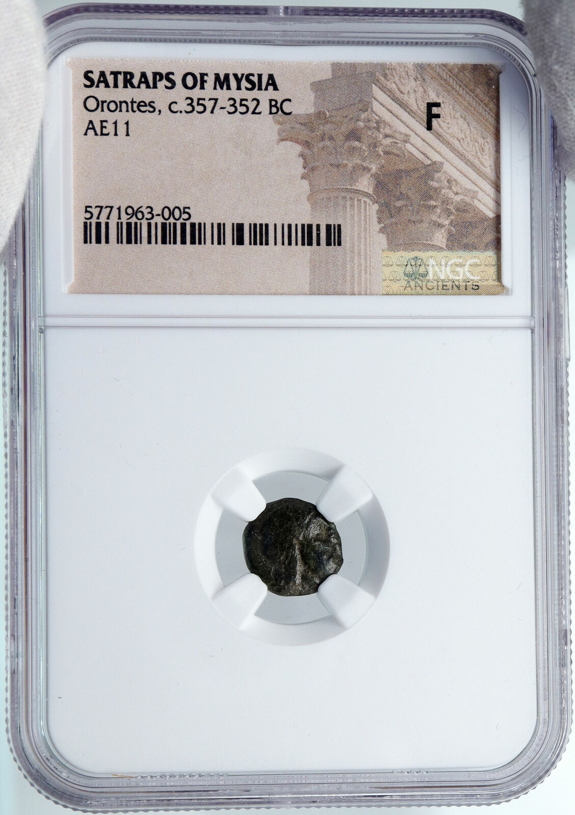 ADRAMYTION in MYSIA Orontes Satraps 357BC Greek Coin ZEUS & PEGASUS NGC i89152