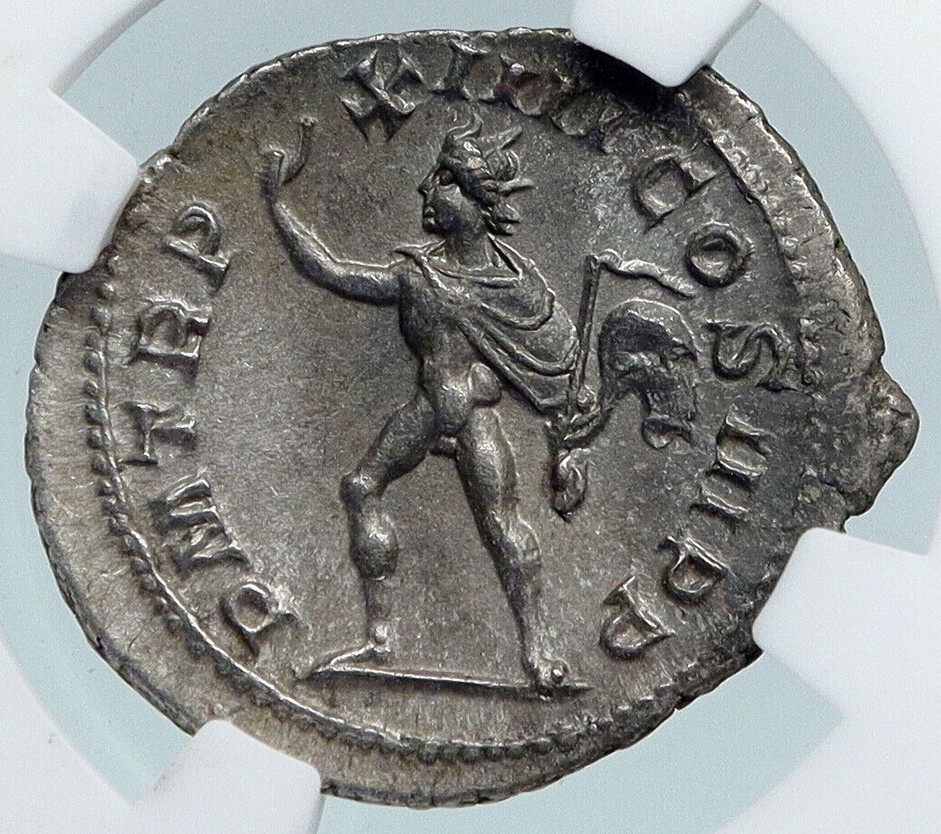 SEVERUS ALEXANDER Ancient 235AD Rome OLD Silver Roman Denarius Coin NGC i89847