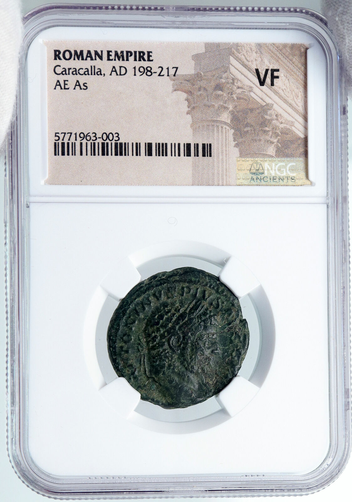 CARACALLA Authentic Ancient 198AD ROME MINT Old Roman Coin VICTORY NGC i89150