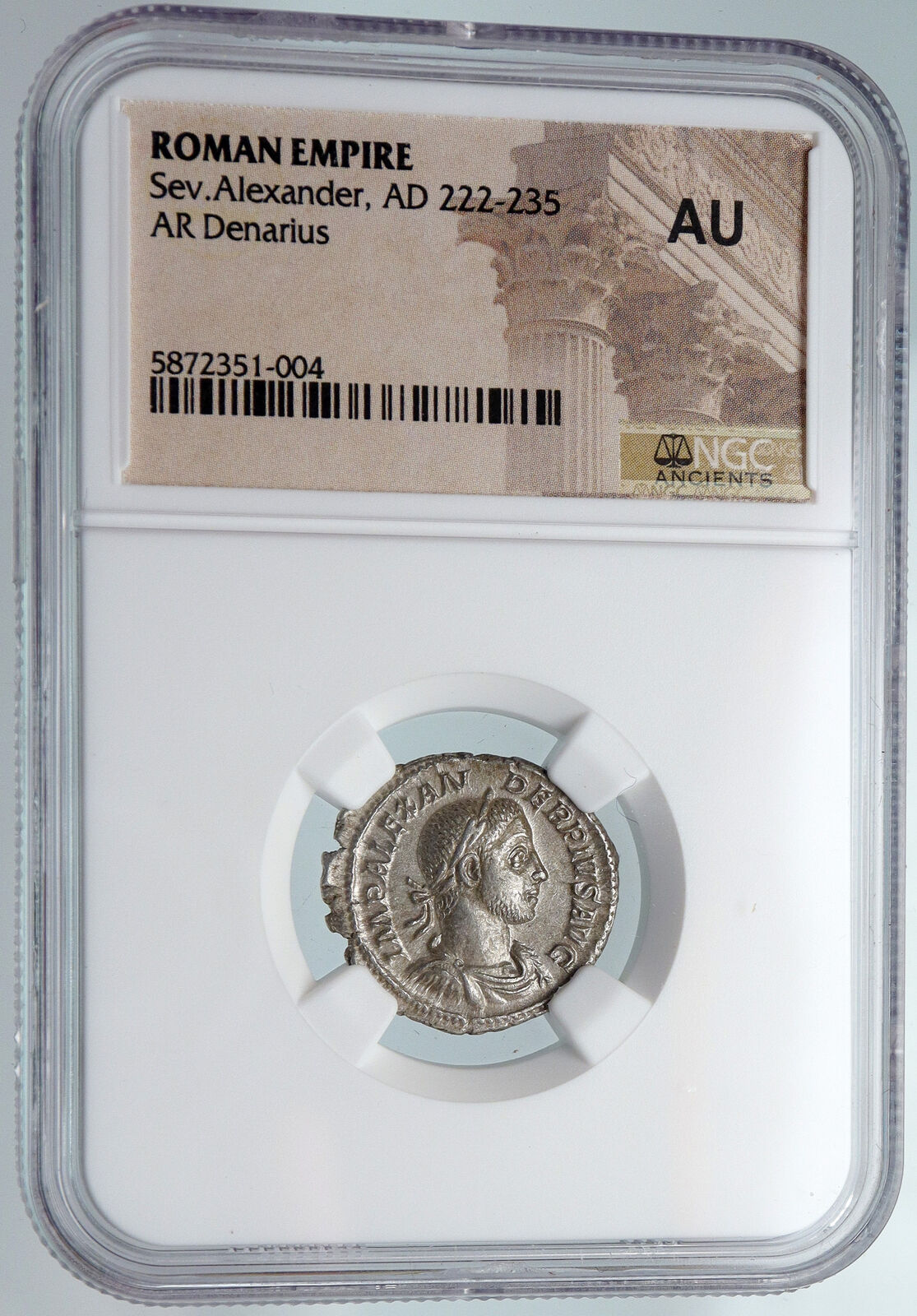 SEVERUS ALEXANDER Ancient 232AD Rome OLD Silver Roman Denarius Coin NGC i89840