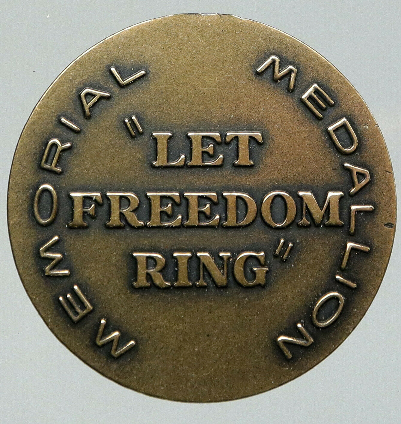 1968-9 UNITED STATES US Martin Luther King Jr MLK LET FREEDOM RING Medal i92096