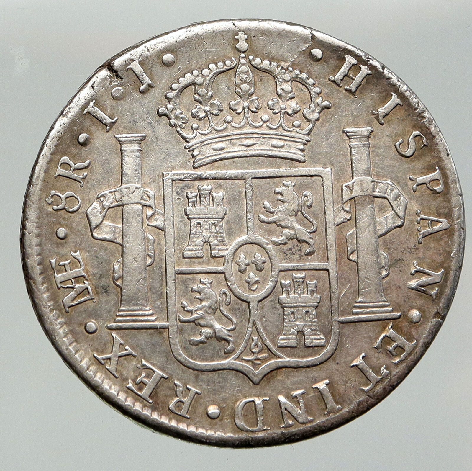 1802 LIJ PERU South America King Charles IV Silver Peruvian 8 REALES Coin i91994