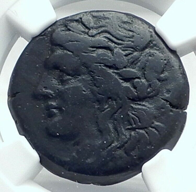 TAUROMENION ICILY 207BC Authentic Ancient Greek Coin APOLLO TRIPOD NGC i77648