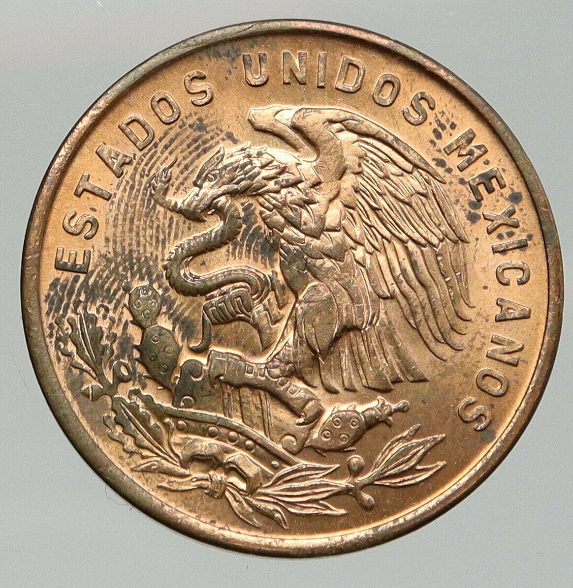 1970 MEXICO Mo Pythagorian Cap of LIBERTY Old VINTAGE 20 Centavos Coin i92057