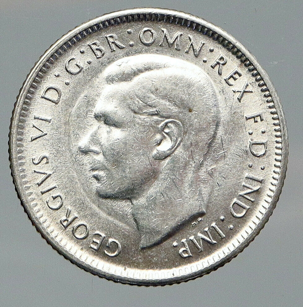 1943S AUSTRALIA King George VI of United Kingdom Silver Shilling Coin RAM i92672