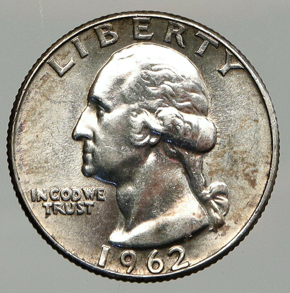 1962 P UNITED STATES USA President Washington VINTAGE Silver Quarter Coin i92651