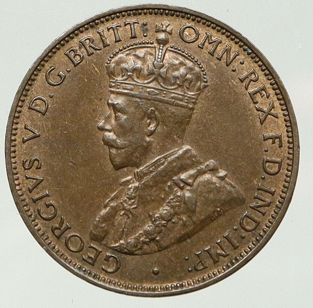 1926 JERSEY under UK King George V Shield OLD Vintage 1/24 Shilling Coin i92549