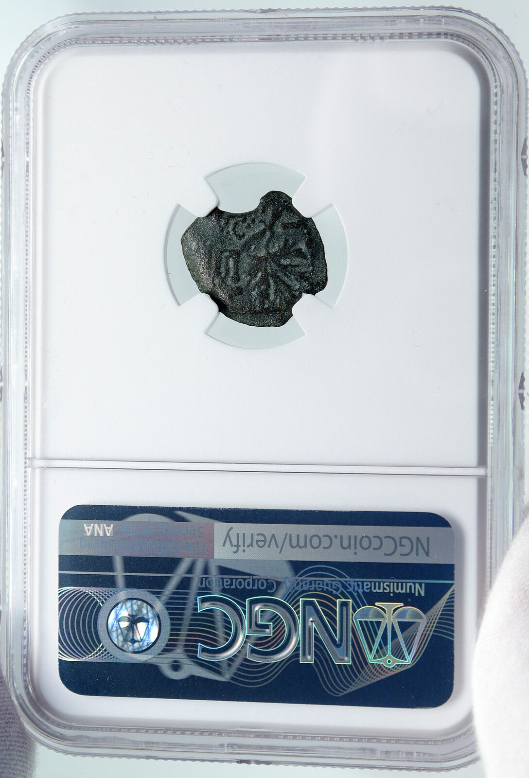 Authentic Ancient JEWISH WAR vs ROMANS 67AD Historical JERUSALEM Coin NGC i85688