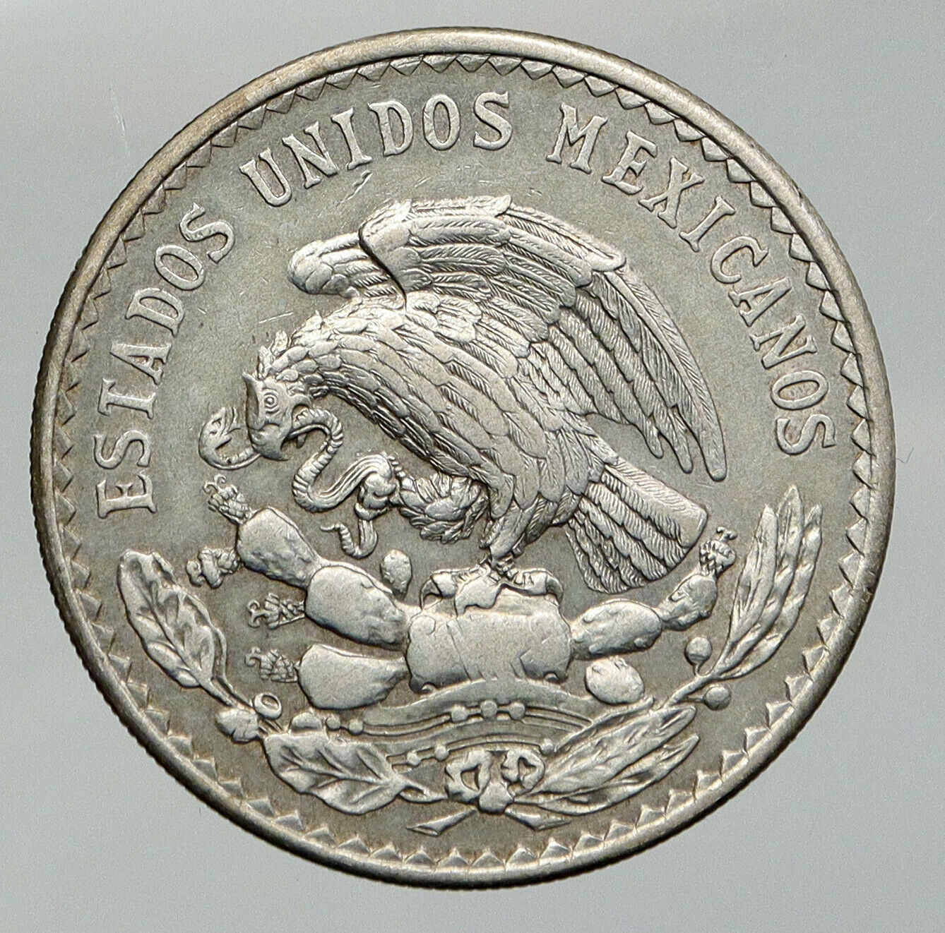 1947 Mo MEXICO Independence War HERO Jose Maria Morelos SILVER Peso Coin i92683