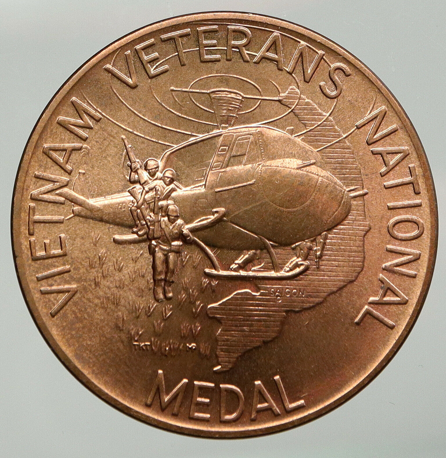 1978 UNITED STATES US Antique VINTAGE Vietnam Veterans HELICOPTER Medal i92737