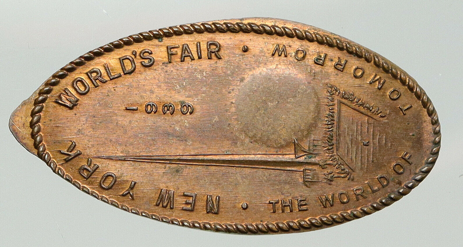 1939 USA NY WORLDS FAIR Wrold of Tomorrow Flushing QUEENS Old Medal Token i92031