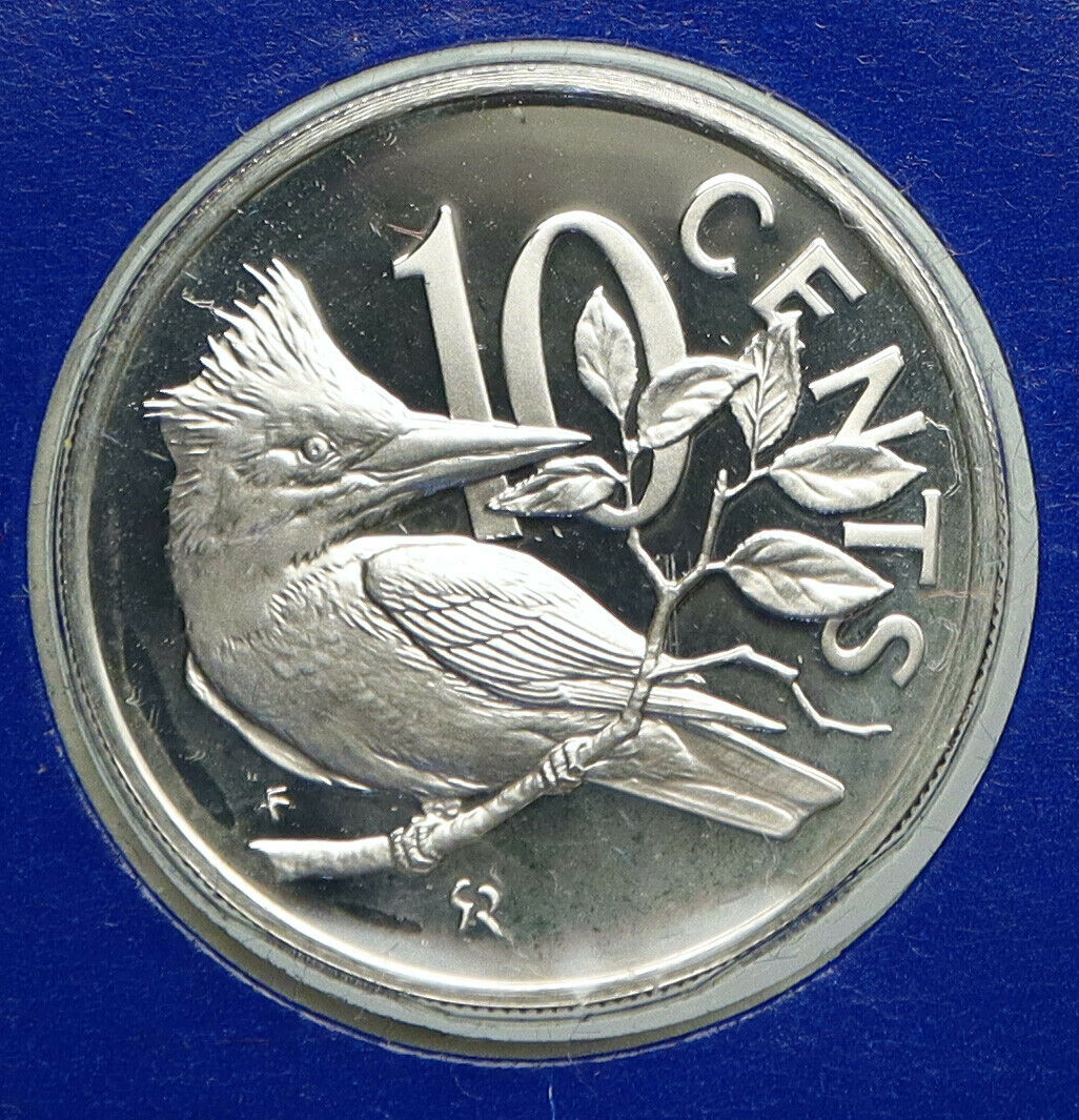 1977 British Virgin Islands UK Queen Elizabeth II BIRD Proof Silver Coin i92350