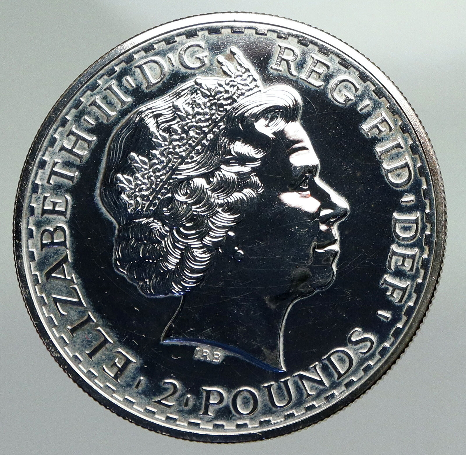2003 AUSTRALIA UK Queen Elizabeth II BRITANNIA OZ PF Silver 2 Pounds Coin i92354