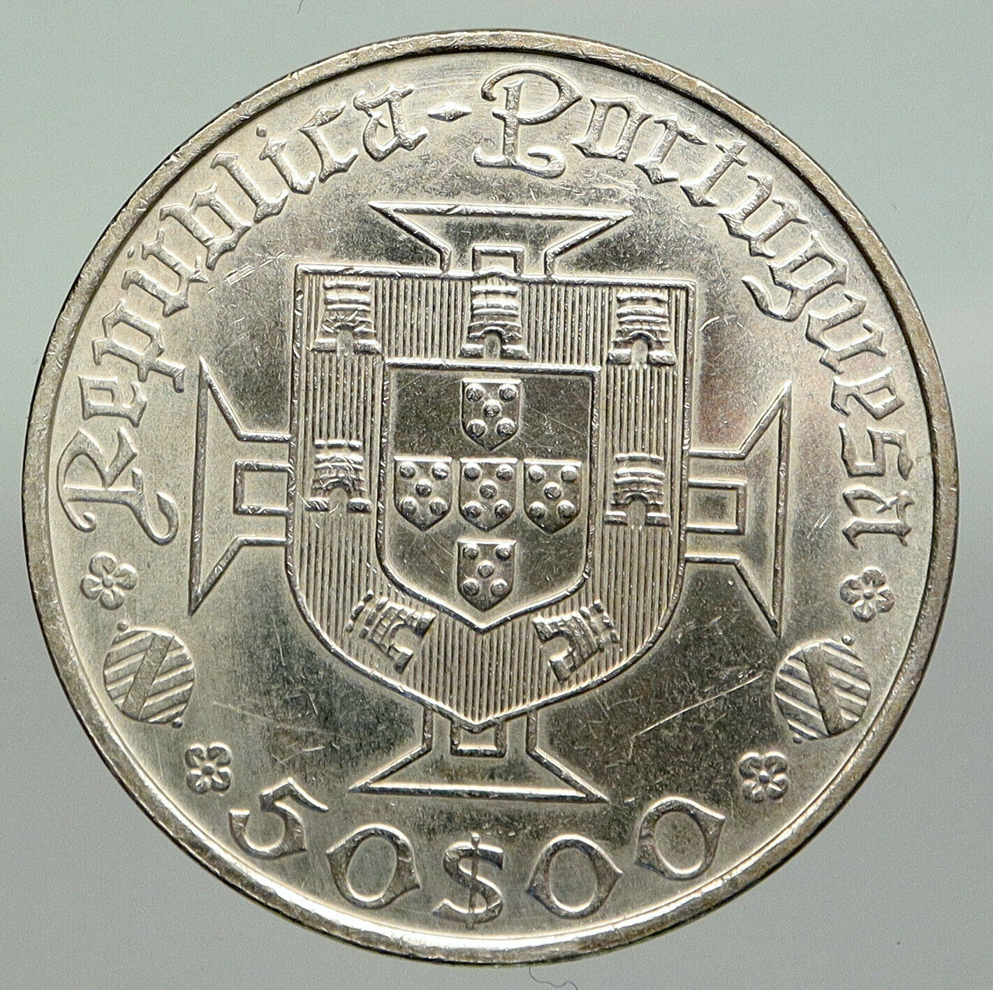 1969 PORTUGAL with VASCO DA GAMA Explorer VINTAGE Silver 50 Escudos Coin i92325