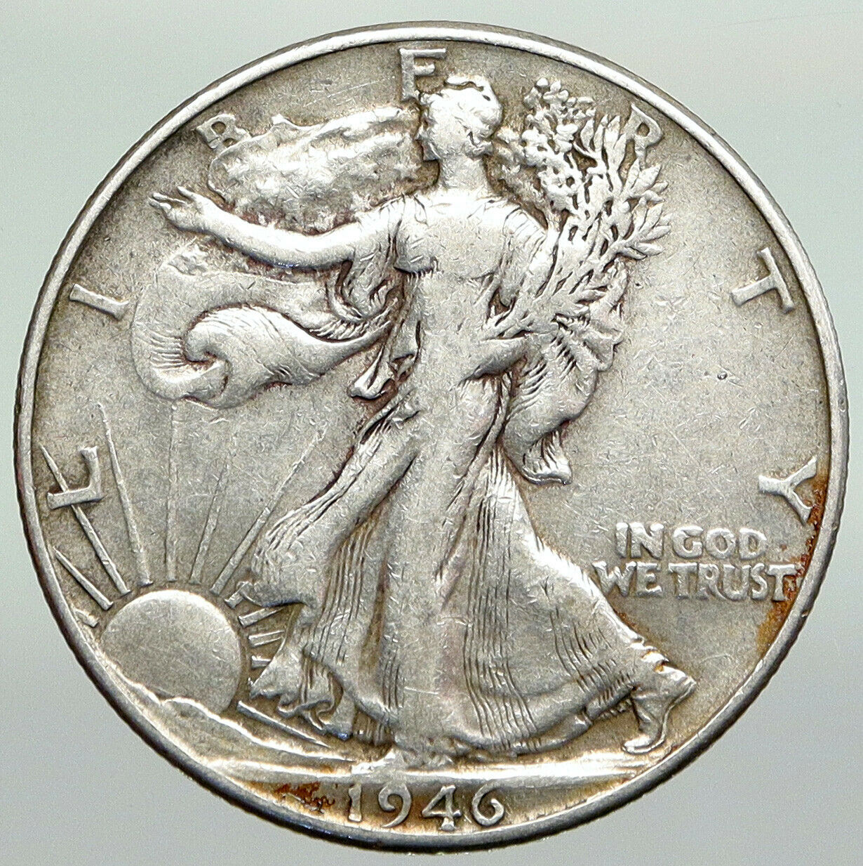 1946P UNITED STATES US Silver WALKING LIBERTY Half Dollar Coin BALD EAGLE i92207