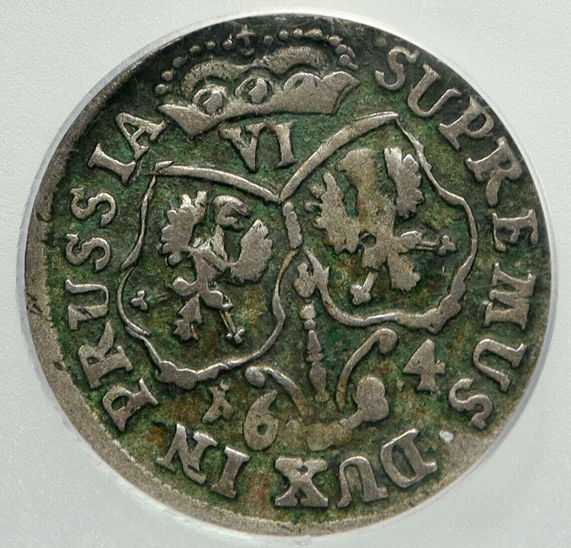 1684 GERMAN STATES - PRUSSIA King Friedrich Wilhelm Silver 6 Grs Coin ICG i92478