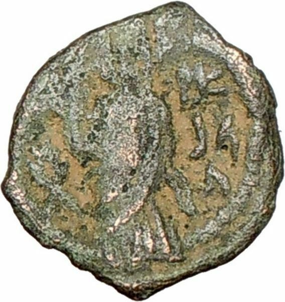 ARETAS IV & SHAQUILATH Arab Kingdom of Nabataea PETRA Ancient Greek Coin i24167