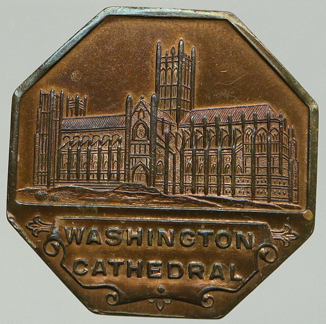 1900's United States Washington DC National CATHEDRAL Vintage OLD Medal i92445