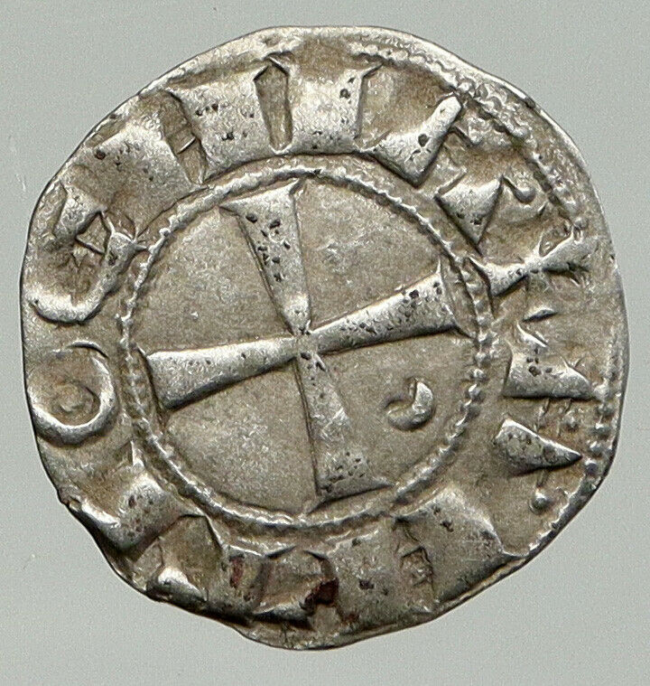 CRUSADERS of Antioch Prince BOHEMOND III Byzantine Time Silver Coin CROSS i92465