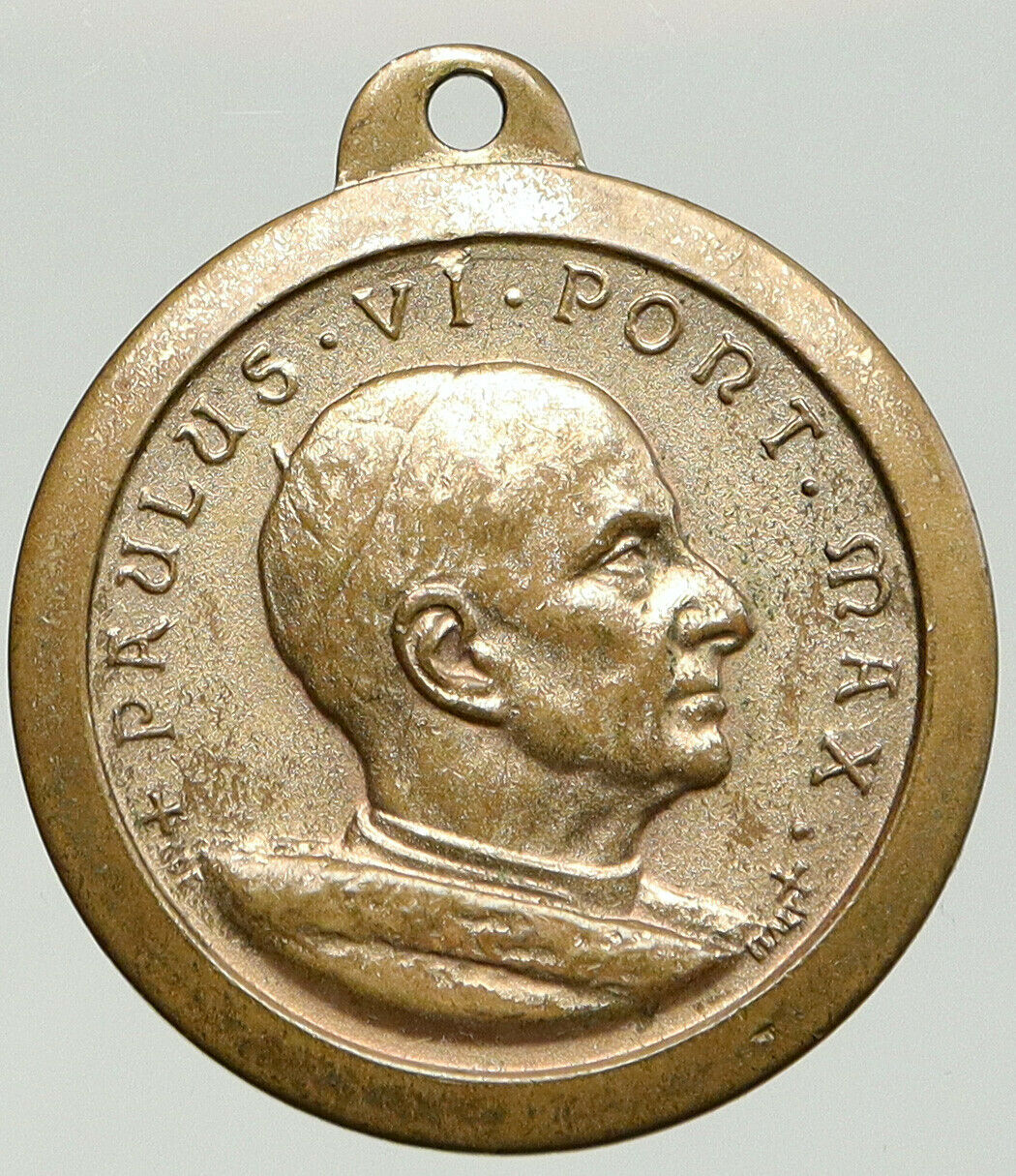 1960's VATICAN CITY Pope Paul VI SAINT PETER'S BASCILIA Old VINTAGE Medal i92457