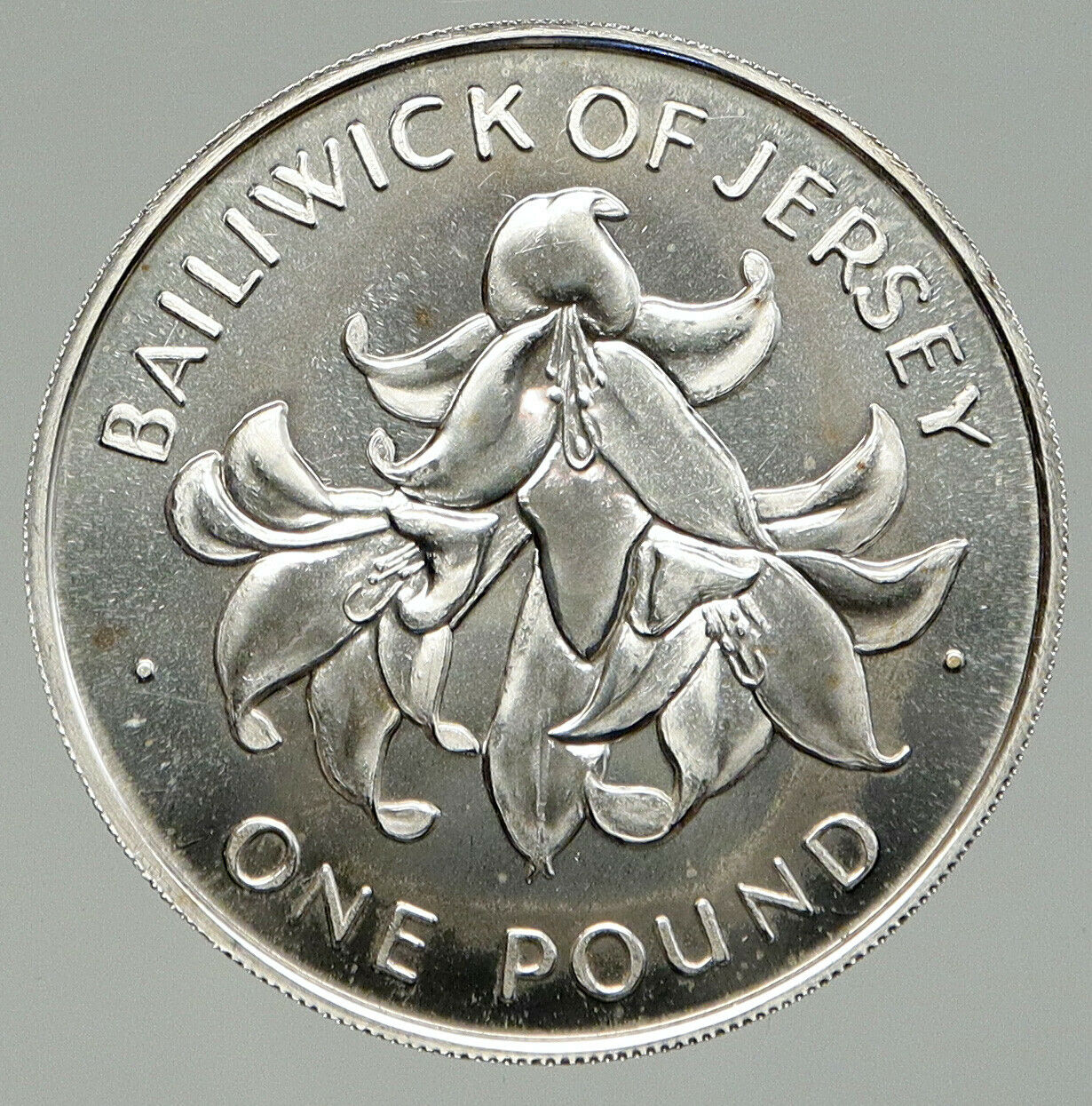 1972 JERSEY UK Queen Elizabeth Philip Wedding VINTAGE Silver Pound Coin i92428