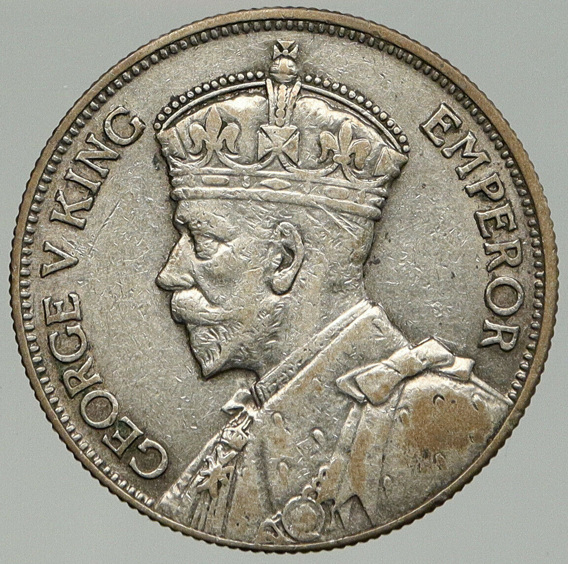 1935 NEW ZEALAND under UK King George V Silver Florin Coin w KIWI BIRD i92422