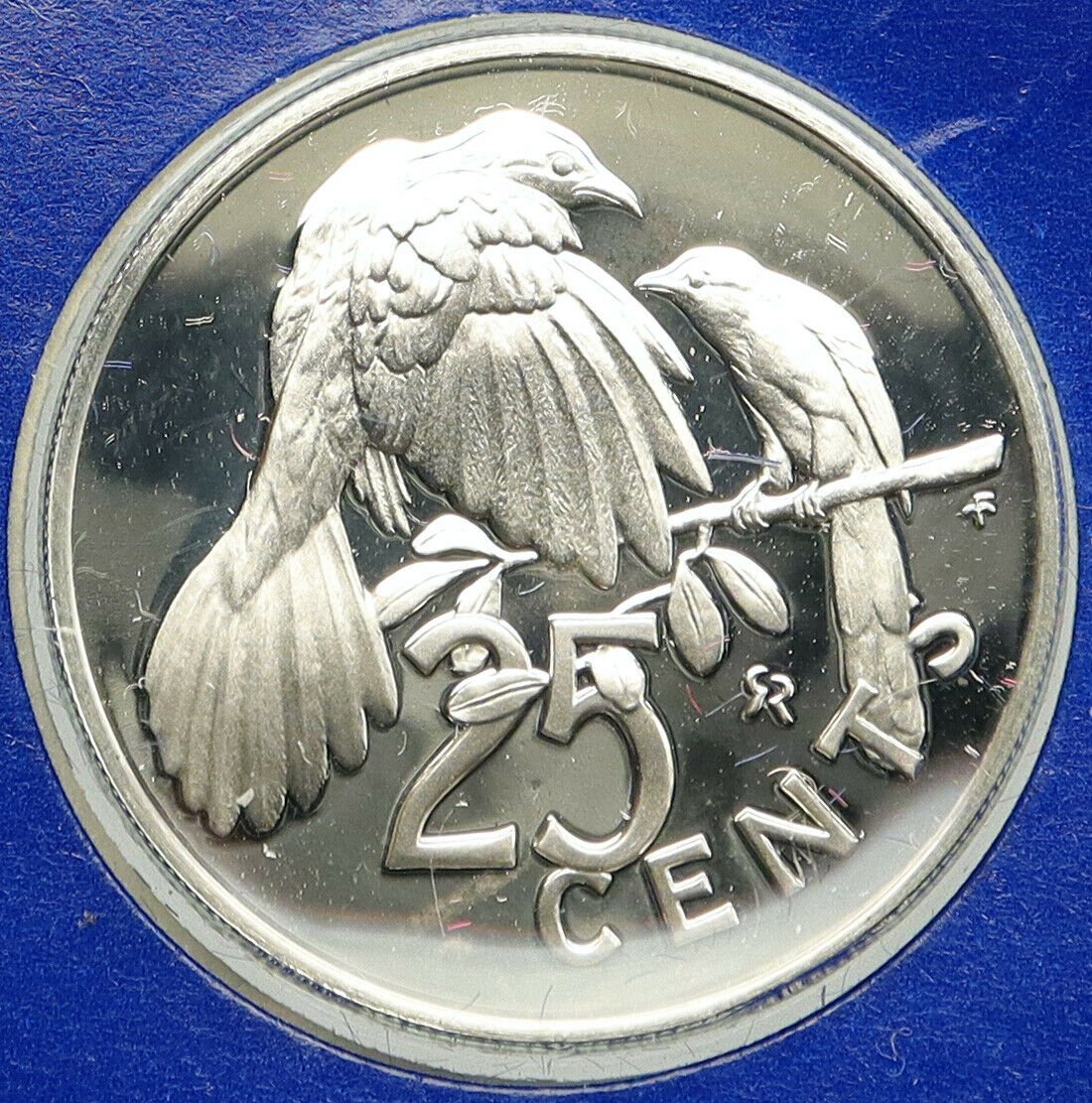 1977 British Virgin Islands Queen Elizabeth II BIRD Proof Silver 10C Coin i92425