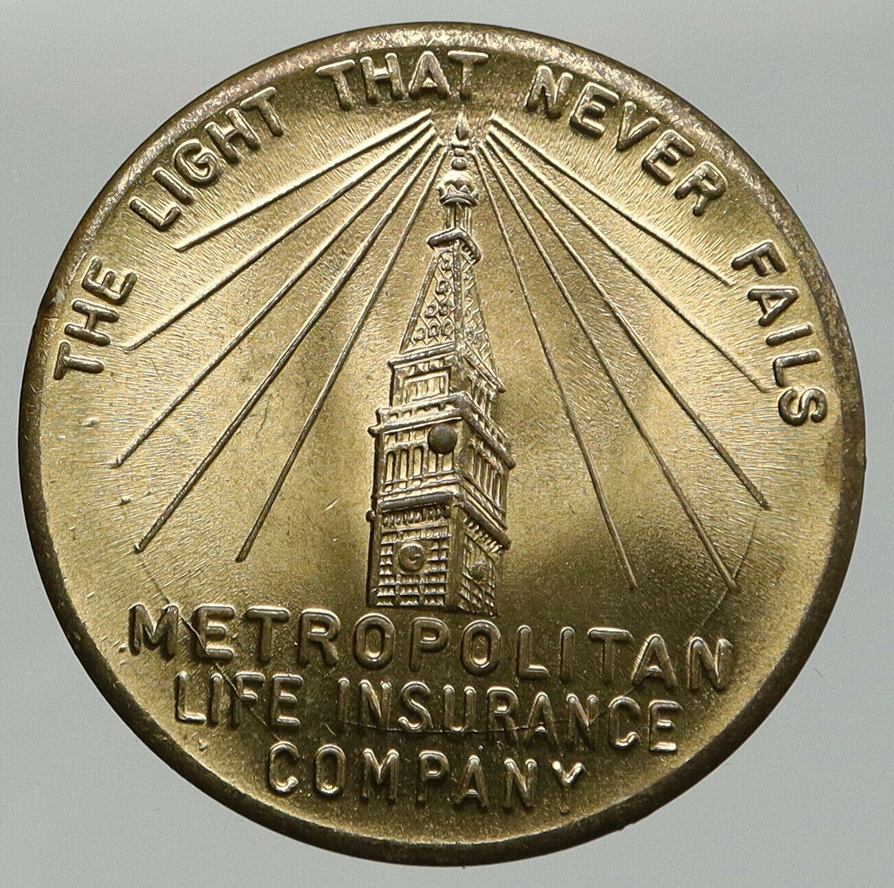 1939 USA NY WORLDS FAIR Metropolitan Insurance Exhibit VINTAGE Medal Coin i92502