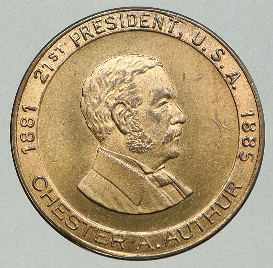 1885 UNITED STATES USA 21st President CHESTER A. AUTHUR Old Vintage Medal i92505