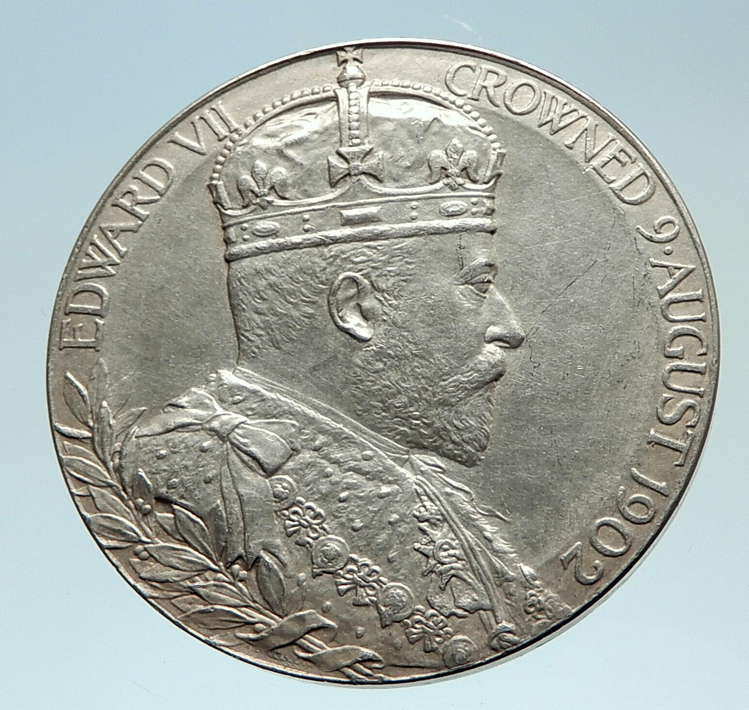 1902 GREAT BRITAIN UK King Edward VII & Queen Alexandria SILVER Medal i75345