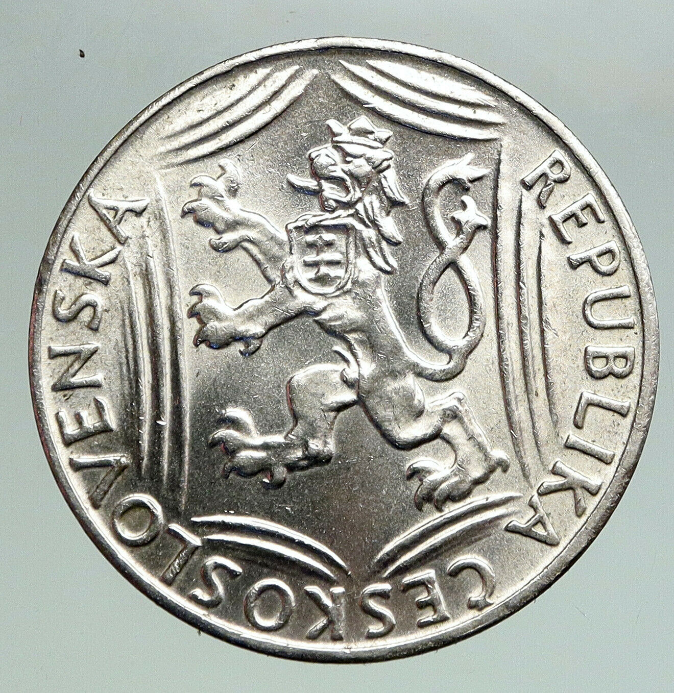 1948 CZECH REPUBLIC Czechoslovakia INDEPENDENCE Silver 100 Korona Coin i92167