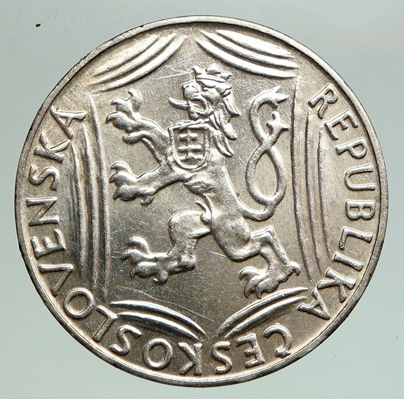 1948 CZECH REPUBLIC Czechoslovakia INDEPENDENCE Silver 100 Korona Coin i92166