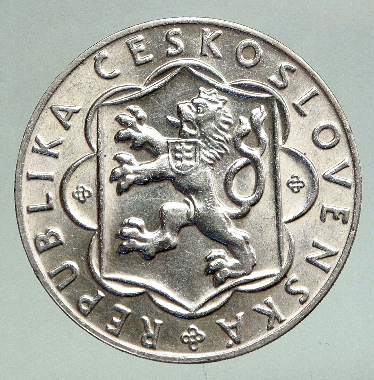 1954 CZECHOSLOVAKIA Slovak Uprising Antique VINTAGE Silver 25 Korun Coin i92179