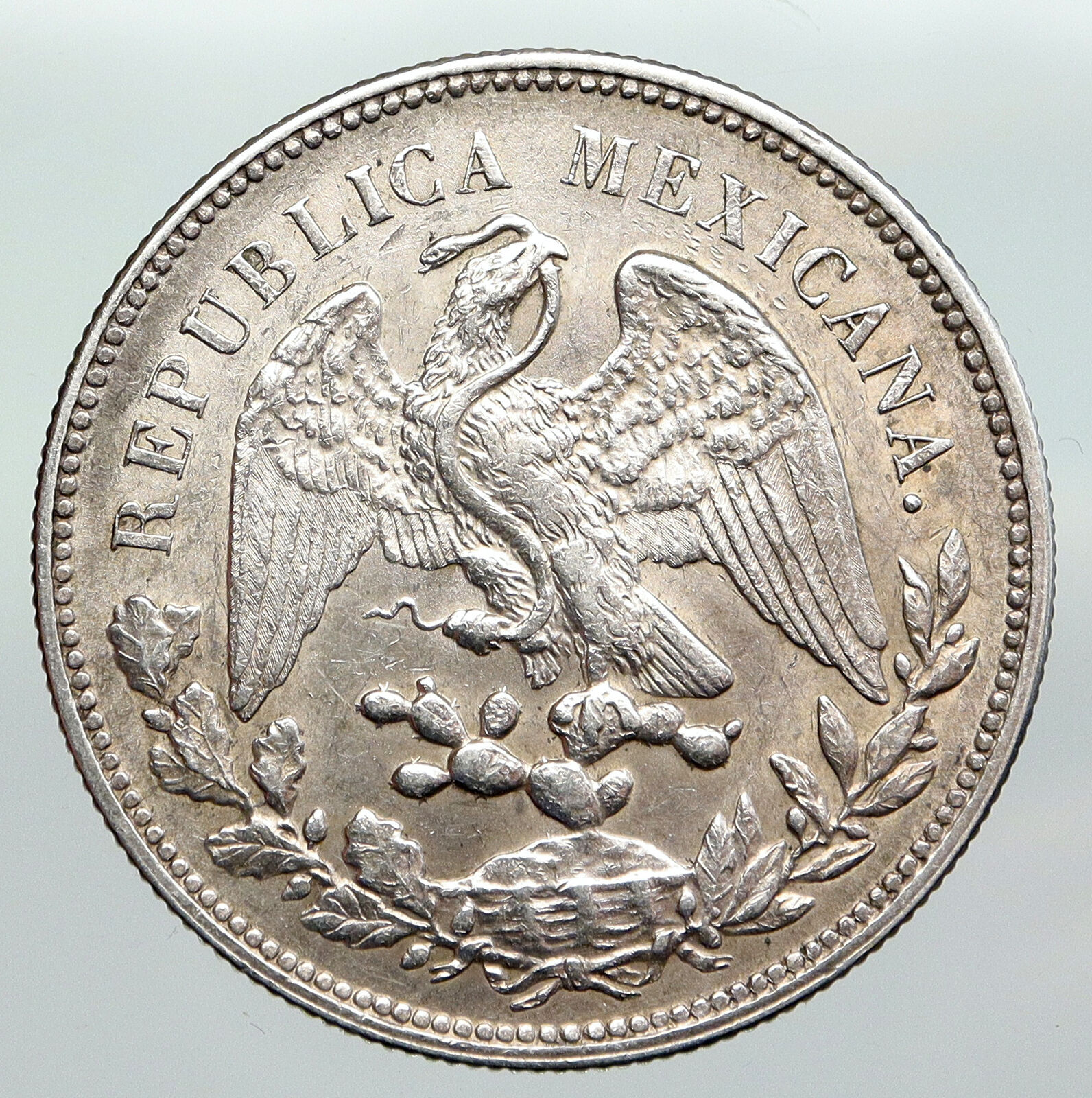 1902 Mo AM MEXICO Large Eagle Sun Antique Mexican OLD Silver Peso Coin i92293