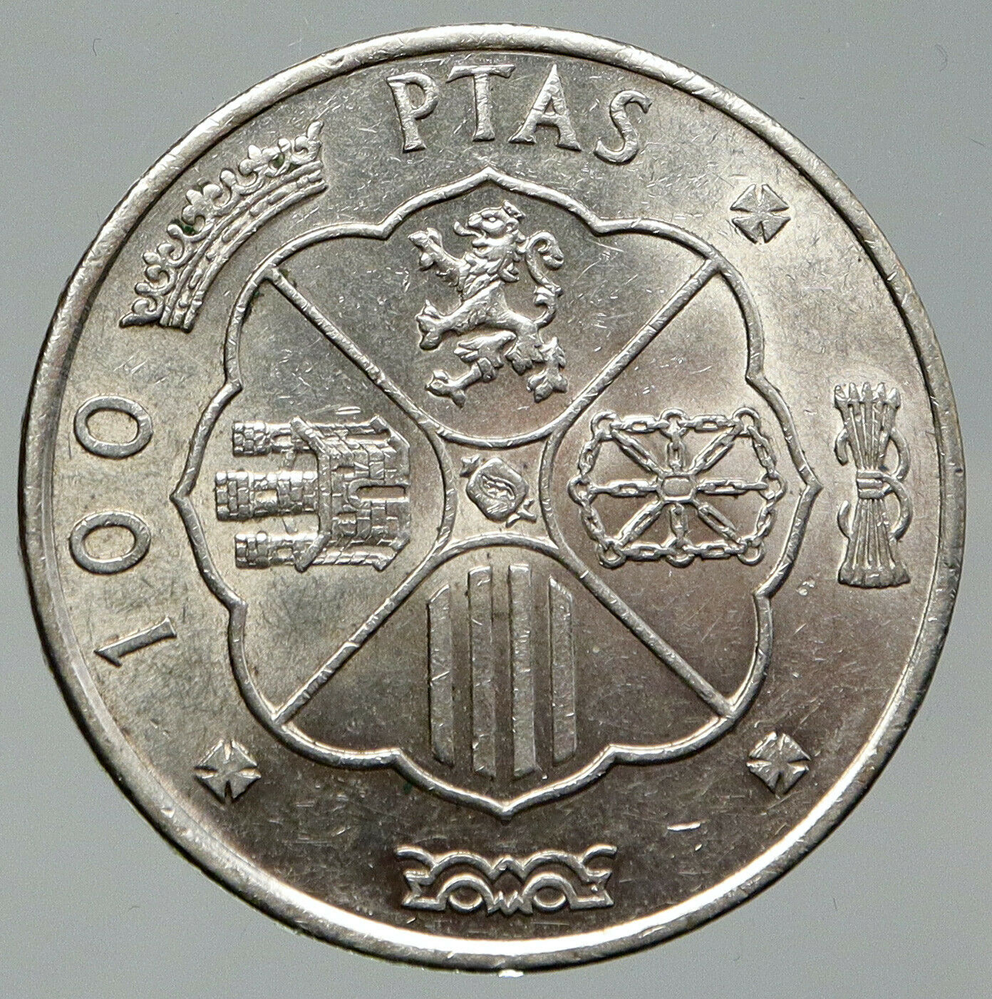 1966 SPAIN Large Franco Caudillo VINTAGE Silver 100 Pesetas Spanish Coin i92104