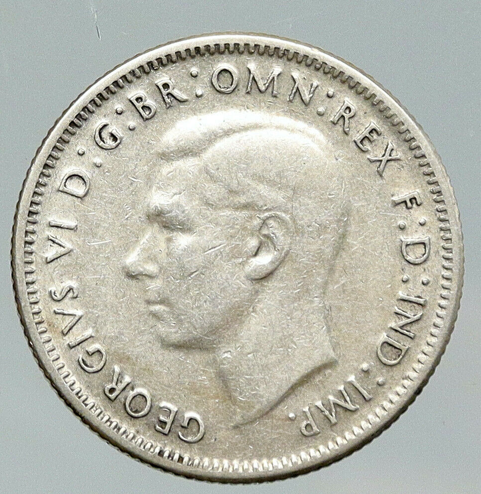 1940 AUSTRALIA King George VI of United Kingdom Silver Shilling Coin RAM i91960