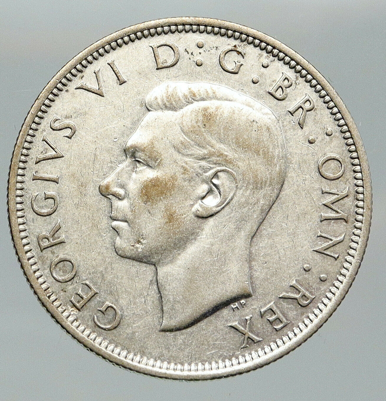 1944 Great Britain United Kingdom UK GEORGE VI Silver 1/2 Half Crown Coin i91969