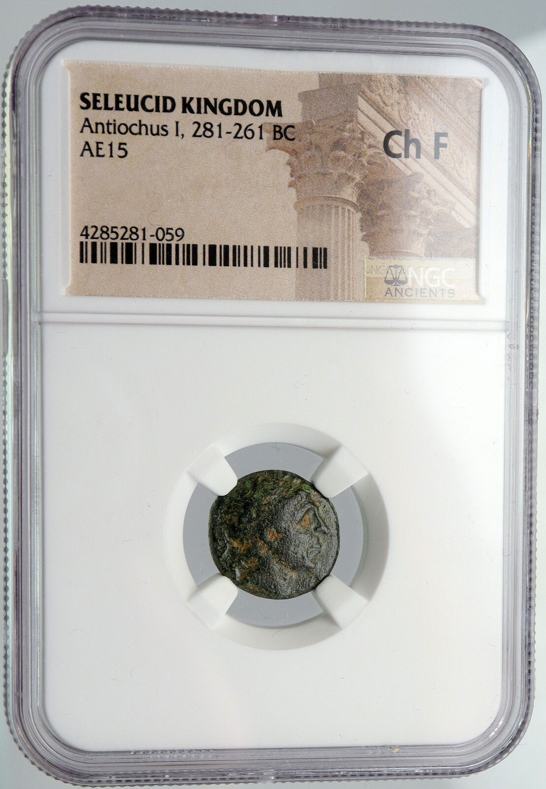 ANTIOCHOS I Soter 281BC Seleukid Authentic Ancient Greek Coin Apollo NGC i90644