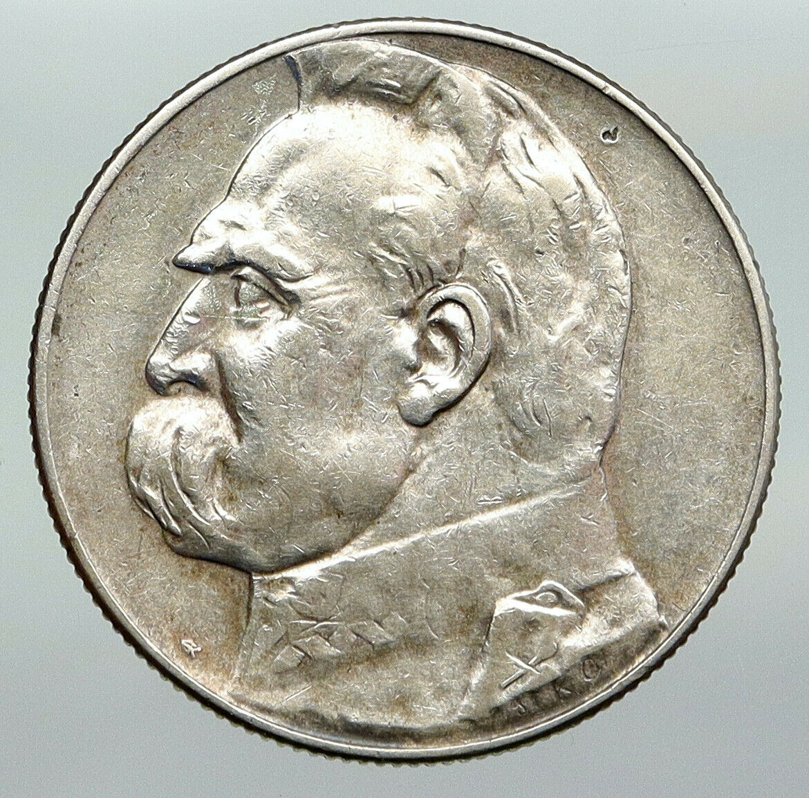 1935 POLAND Silver Jozef Pilsudski VINTAGE Antique Silver 5 Zlotych Coin i92272