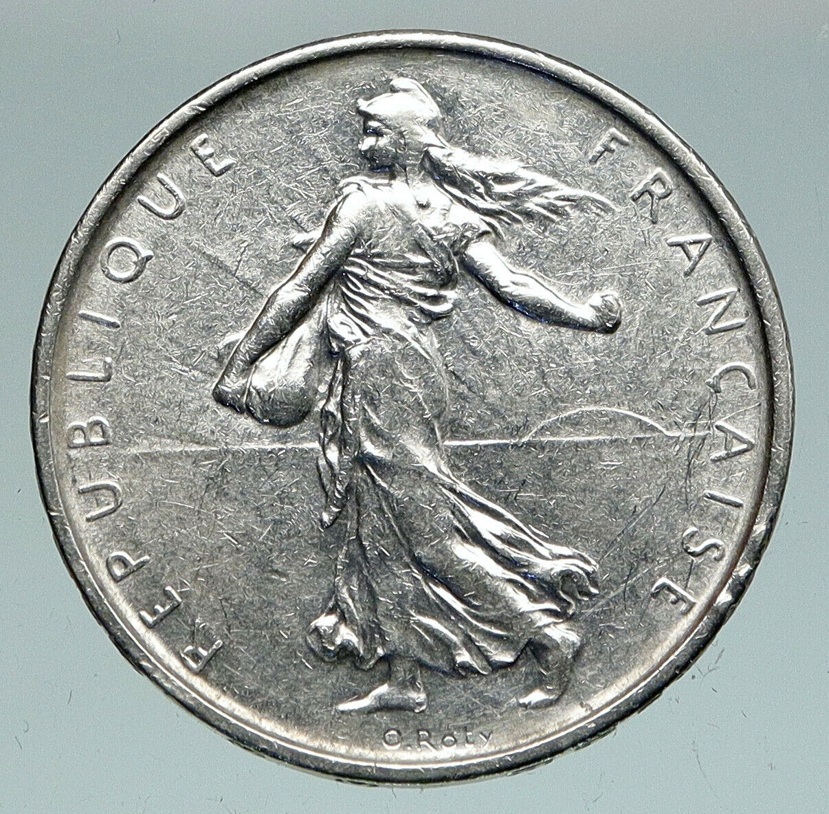 1962 FRANCE La Semeuse French SOWER WOMAN Old LARGE Silver 5 Francs Coin i91095