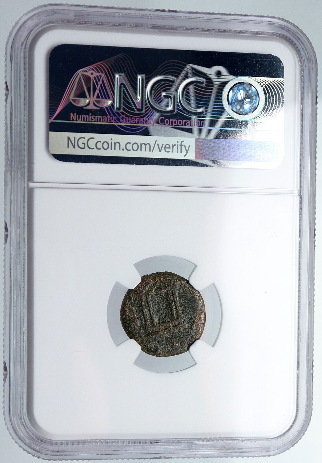 NERO Authentic Ancient 54AD Moesia Tomis OLD Original Roman Coin ZEUS NGC i90579