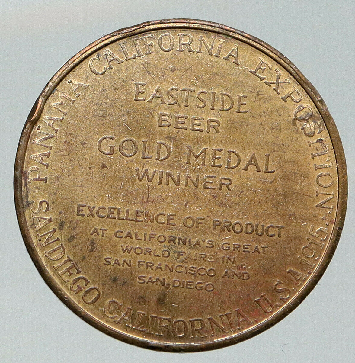 1915 USA San Francisco Panama Pacific WORLD EXPO Old Vintage Award Medal i92090